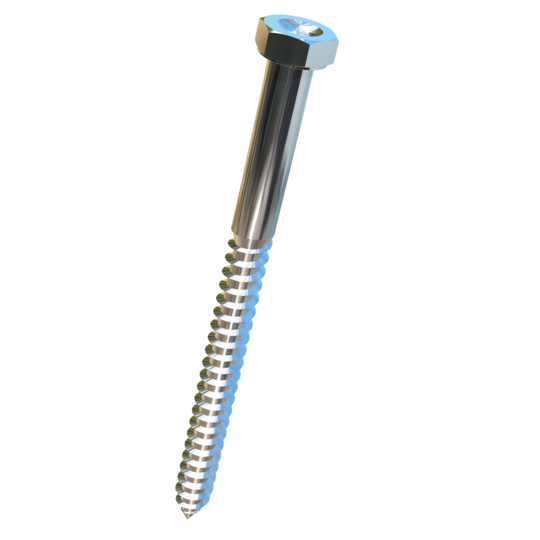 Titanium 3/8 X 5 Dimpled Hex Head Allied Titanium Lag Screw