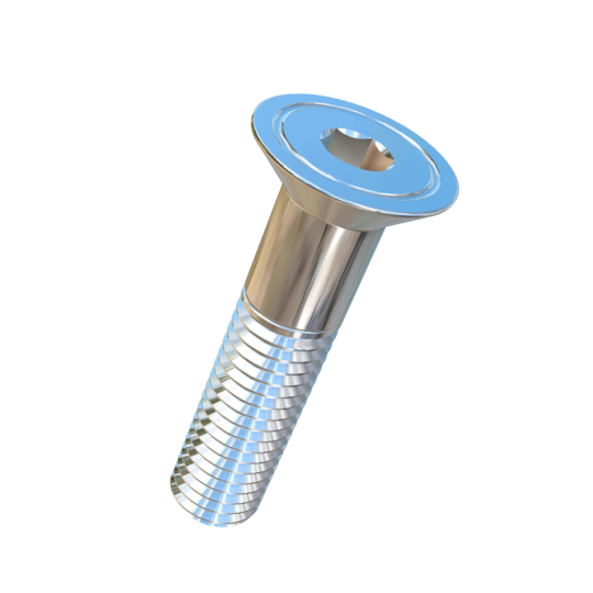 Titanium M10-1.5 Pitch X 45mm Flat Head Socket Drive Allied Titanium Cap Screw with 27mm of threads, DIN 7991