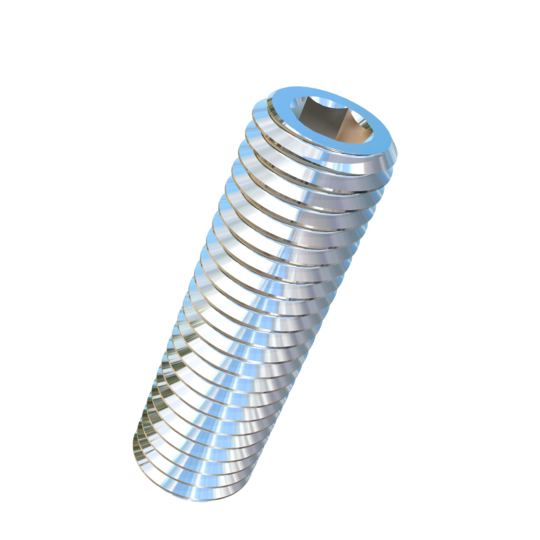 Titanium M12-1.75 Pitch X 40mm Allied Titanium Set Screw, Socket Drive with Flat Point