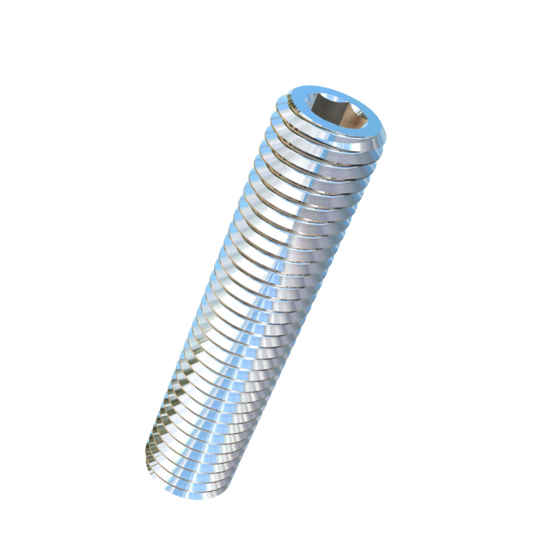 Titanium M12-1.75 Pitch X 55mm Allied Titanium Set Screw, Socket Drive with Flat Point