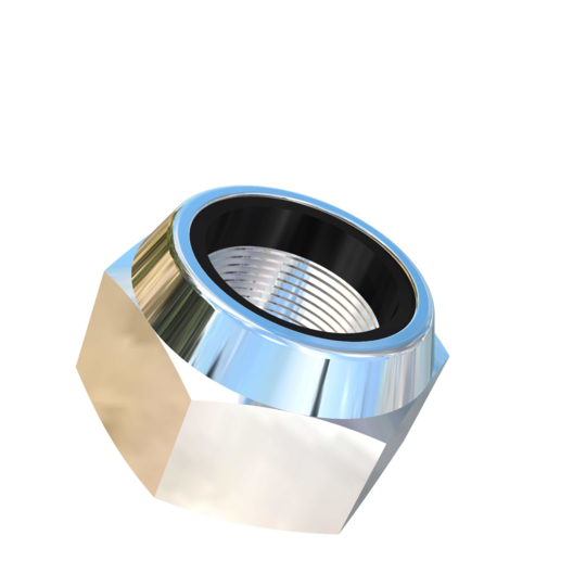 Titanium M20-1 Pitch Allied Titanium Hex Nylock Nut, Low Profile