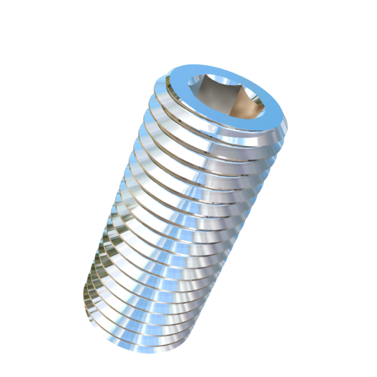 Titanium M24-3 Pitch X 55mm Allied Titanium Set Screw, Socket Drive with Cup Point