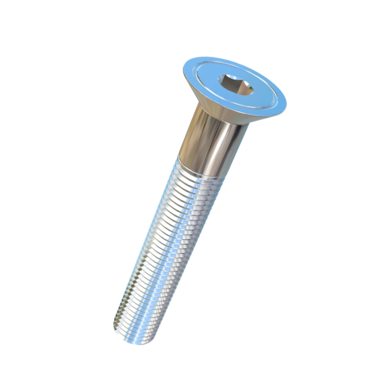 Titanium M10-1.25 Pitch X 65mm Flat Head Socket Drive Allied Titanium Cap Screw with 47mm of threads, DIN 7991